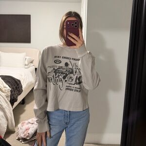 Brandy Melville John Galt Light Gray Sweatshirt
